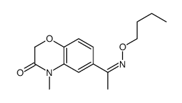 6-[(E)-N-butoxy-C-methylcarbonimidoyl]-4-methyl-1,4-benzoxazin-3-one Structure