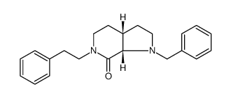 7H-Pyrrolo[2,3-c]pyridin-7-one, octahydro-6-(2-phenylethyl)-1-(phenylmethyl)-, (3aR,7aR)-rel Structure