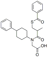 N-(3-Benzoylthio-2-methyl-1-oxopropyl)-N-(4-phenylcyclohexyl)glycine结构式