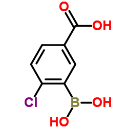 4-Chloro-3-(dihydroxyboryl)benzoic acid structure