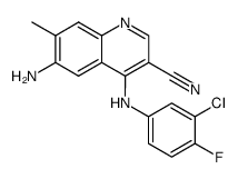 6-amino-4-[(3-chloro-4-fluorophenyl)amino]-7-methylquinoline-3-carbonitrile结构式