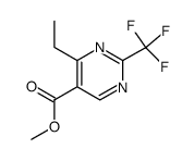 methyl 4-ethyl-2-(trifluoromethyl)pyrimidine-5-carboxylate结构式