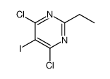 4,6-二氯-2-乙基-5-碘嘧啶结构式