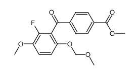 4-(2-fluoro-3-methoxy-6-methoxymethoxy-benzoyl)-benzoic acid methyl ester结构式