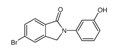 5-bromo-2-(3-hydroxyphenyl)-3H-isoindol-1-one结构式