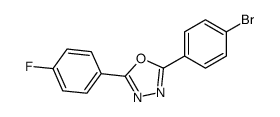 2-(4-bromophenyl)-5-(4-fluorophenyl)-1,3,4-oxadiazole结构式