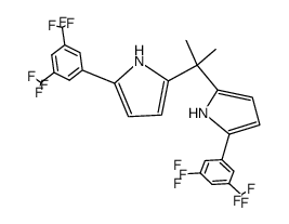 2,9-bis[3,5-bis(trifluoromethyl)phenyl]-5,5-dimethyldipyrrolylmethane结构式