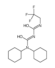 1,1-dicyclohexyl-3-(2,2,2-trifluoroethylcarbamoyl)urea结构式