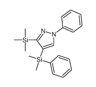 dimethyl-phenyl-(1-phenyl-3-trimethylsilylpyrazol-4-yl)silane结构式