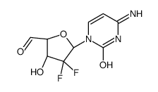 (2S,3R,5R)-5-(4-amino-2-oxopyrimidin-1-yl)-4,4-difluoro-3-hydroxyoxolane-2-carbaldehyde结构式