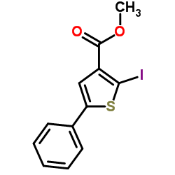 Methyl 2-iodo-5-phenyl-3-thiophenecarboxylate Structure