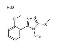3-(2-ethoxyphenyl)-5-methylsulfanyl-1,2,4-triazol-4-amine,hydrate Structure