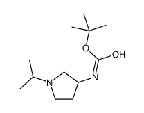 tert-butyl N-(1-propan-2-ylpyrrolidin-3-yl)carbamate结构式