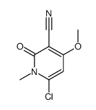 6-chloro-4-methoxy-1-methyl-2-oxopyridine-3-carbonitrile Structure