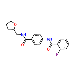 2-Fluoro-N-{4-[(tetrahydro-2-furanylmethyl)carbamoyl]phenyl}benzamide结构式