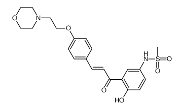 N-[4-hydroxy-3-[3-[4-[2-(morpholin-4-yl)ethoxy]phenyl]-1-oxovinyl]phenyl]methanesulphonamide structure