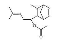 4-methyl-1-(3-methylbicyclo[2.2.1]hept-5-en-2-yl)pent-3-enyl acetate结构式