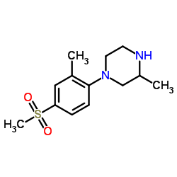 3-Methyl-1-[2-methyl-4-(methylsulfonyl)phenyl]piperazine结构式