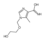 1-(2-hydroxyethoxymethyl)-5-methylimidazole-4-carboxamide结构式