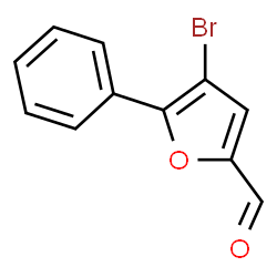 4-溴-5-苯基呋喃-2-甲醛结构式