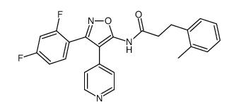 3-(2,4-difluorophenyl)-5-[3-(2-methylphenyl)propionylamino]-4-(4-pyridyl)isoxazole Structure