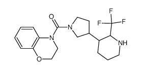 (2,3-Dihydrobenzo[1,4]oxazin-4-yl)[3-(2-(trifluoromethyl)piperidin-3-yl)pyrrolidin-1-yl]methanone Structure