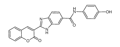 N-(4-hydroxyphenyl)-2-(2-oxo-2H-chromene-3-yl)-3H-benzo[d]imidazole-5-carboxamide Structure