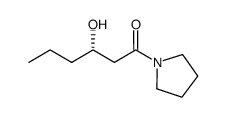 (3S)-3-hydroxyhexanoic acid pyrrolidide结构式