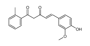 (E)-5-(4-hydroxy-3-methoxyphenyl)-o-tolylpent-4-ene-1,3-dione结构式