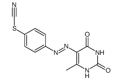 6-methyl-5-(4-thiocyanato-phenylazo)-1H-pyrimidine-2,4-dione结构式
