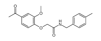 2-(4-acetyl-2-methoxyphenoxy)-N-[(4-methylphenyl)methyl]acetamide结构式