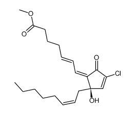 (5E,7Z,14Z)-10-Chloro-12-hydroxy-9-oxoprosta-5,7,10,14-tetren-1-oic acid methyl ester结构式