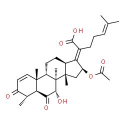 (8α,9β,13α,14β,17Z)-16β-(Acetyloxy)-7α-hydroxy-3,6-dioxo-29-nor-5α-dammara-1,17(20),24-trien-21-oic acid picture