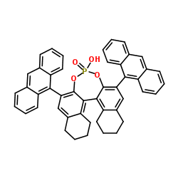 (11bR)-2,6-Di-9-蒽基-8,9,10,11,12,13,14,15-八氢-4-羟基-4-氧化物-二萘并[2,1-d：1' ',2''-f] [1,3,2] 二氧磷杂七环结构式