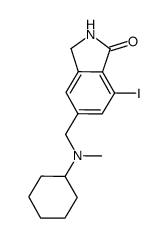 5-{[N-(methyl)cyclohexylamino]methyl}-7-iodoisoindolinone Structure