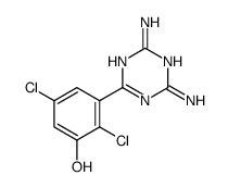 3-(4,6-Diamino-s-triazinyl)-2,5-dichlorophenol结构式