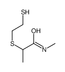 N-methyl-2-(2-sulfanylethylsulfanyl)propanamide结构式