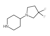4-(3,3-二氟吡咯烷-1-基)哌啶双盐酸盐结构式