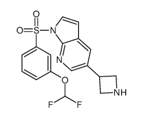 5-(3-Azetidinyl)-1-{[3-(difluoromethoxy)phenyl]sulfonyl}-1H-pyrro lo[2,3-b]pyridine Structure