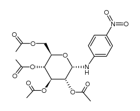 tetra-O-acetyl-N-(4-nitro-phenyl)-α-D-glucopyranosylamine Structure