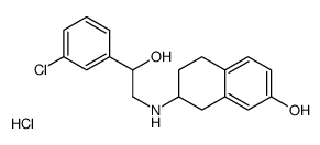 7-[[2-(3-chlorophenyl)-2-hydroxyethyl]amino]-5,6,7,8-tetrahydronaphthalen-2-ol,hydrochloride Structure