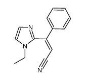 (Z)-3-(1-ethyl-1H-imidazol-2-yl)-3-phenyl-2-propenenitrile Structure