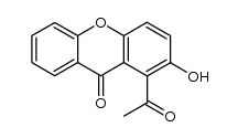 1-acetyl-2-hydroxy-xanthen-9-one结构式