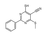 4-methylsulfanyl-2-phenyl-6-sulfanylidene-1H-pyrimidine-5-carbonitrile Structure