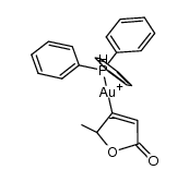 (S)-(2-methyl-5-oxo-2,5-dihydrofuran-3-yl)(triphenyl-l5-phosphanyl)gold结构式