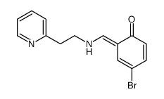 4-bromo-6-[(2-pyridin-2-ylethylamino)methylidene]cyclohexa-2,4-dien-1-one结构式