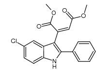 dimethyl 2-(5-chloro-2-phenyl-1H-indol-3-yl)maleate Structure