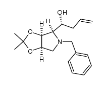 (2R,3S,4R)-N-benzyl-2-[(1R)-1-hydroxy-3-butenyl]-3,4-(isopropylidenedioxy)pyrrolidine Structure