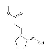 (S)-(-)-methyl 3-<2-(hydroxymethyl)pyrrolidine>propanoate Structure