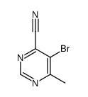 5-bromo-6-methylpyrimidine-4-carbonitrile Structure